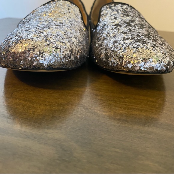 Zara Silver Glitter Loafers Size 39/8 - Picture 10 of 10